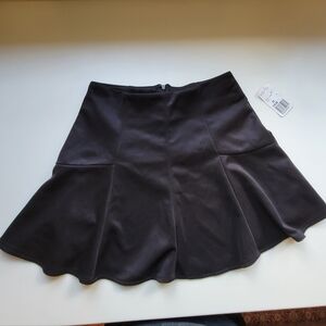 Black Mini Skirt - Pleated / Ruffles